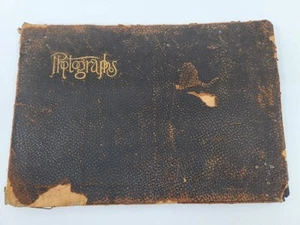 Álbum de fotos familiar antiguo de colección alrededor de 1908 familia mascotas perros coches aceite Derrick - Imagen 1 de 24
