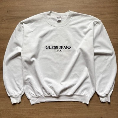 Vintage 90s Guess Made In USA Embroidered Crewneck Sweatshirt L George Marciano - Image 1 of 4