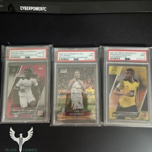 5 Card PSA soccer Lot, with 16 cards, Rookie, Insert,Numbered and an auto - Picture 1 of 10