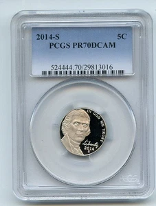 2014 S 5C Jefferson Nickel PCGS PR70DCAM - Picture 1 of 1