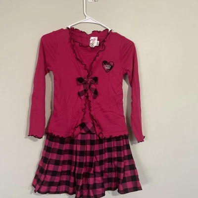 Dollie & Me девочек размер 10 розовый/черный платье. - Изображение 1 из 4