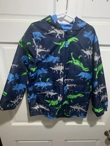 Little Boys Carter’s Dinosaur Hooded Spring Jacket. Size L (7)  - Picture 1 of 3