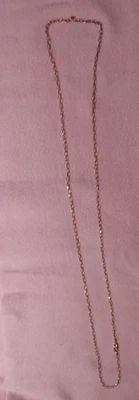 Collar de cadena de plata de ley 925 chapado en oro de 24 quilates vintage de 29,5" 2 gm DANECRAFT Foto 1 de 4