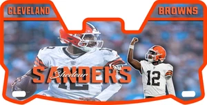 Browns Shedeur Sanders Visera de Fútbol FS Personalizada, Ajuste Universal con Clips - Imagen 1 de 4