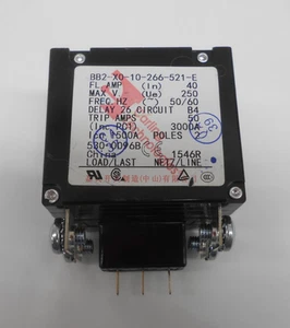 Carling Technologies BB2-XO-10-266-521-E Circuit Breaker FL. AMP 40 MAX V. 250 - Picture 1 of 4