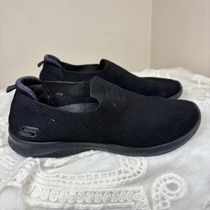Skechers Black Slip-On Sneakers Women Size 7 - Picture 1 of 8