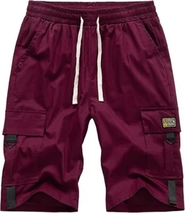 VtuAOL Women's Cargo Shorts Elastic Waist Comfy Cotton Loose Fit Shorts - Picture 1 of 6
