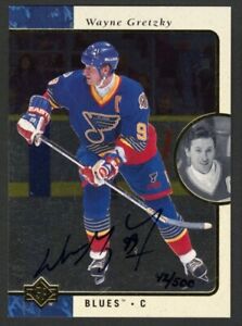 1995-96 UD SP Wayne Gretzky Signed Card St. Louis Blues UDA Auto /500 ~ RARE