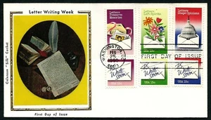 USA, SCOTT # 1805-1810, COLORANO SILK FDC COVER - LETTER WRITING WEEK, YEAR 1980 - Picture 1 of 1