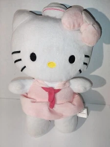 Fiesta Hello Kitty Large White Plush Stuffed Toy Pink Sailor Girl Dress 12” Q4 - Picture 1 of 3