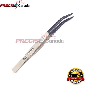 Tweezers Curved Tip Rubber Tips PVC Coated Tip Tweezer Jewelry Laboratory Hobby - Picture 1 of 3