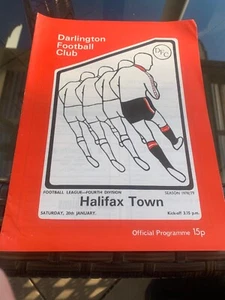 Darlington V Halifax Town 1979 Soccer/football Programme Plus Rearranged Sheet - Picture 1 of 4