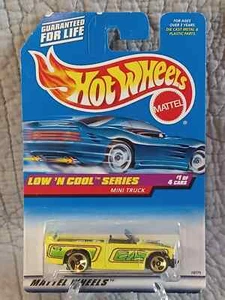 1998 Hot Wheels Low 'N Cool Series Neon Yellow Lowrider Mini Truck #697 - Picture 1 of 1
