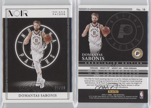 2020-21 Panini Noir Association Edition /99 Domantas Sabonis #18