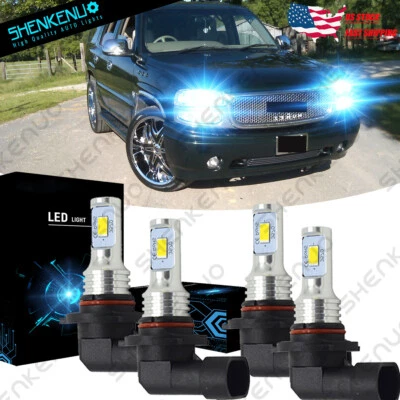 Kit de bombillas de faros LED de haz alto y bajo YH para GMC C10 Sierra Yukon 1994-1998 8000K 4X Foto 1 de 4
