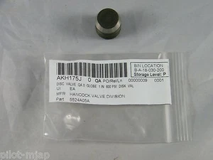 HANCOCK ~ VALVE STEEL PLUG FOR 1" GLOBE DISK VALVE ~ PART 5524A05A 600 Psi - Picture 1 of 7