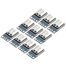 10Pcs USB 3.1 Type C Connector 24 Pins Female  with PCB Board for Charging