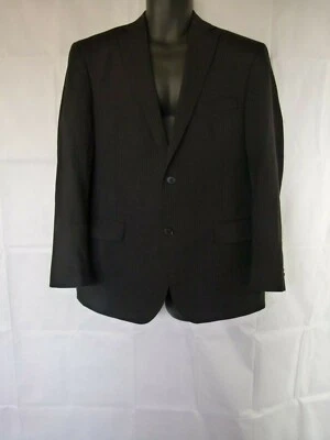 Куртка мужская Murano Collezione Dillard's на двух пуговицах в полоску шерстяная черная размер 41R - Изображение 1 из 4