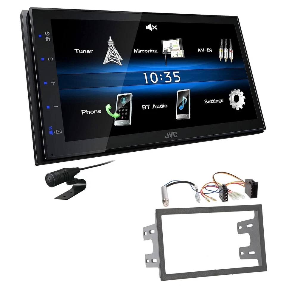 JVC 2 DIN Digital Autoradio Bluetooth für Volkswagen VW Fox Lupo alle schwarz