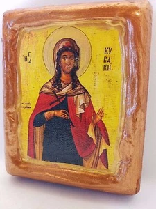 San Kyriaki Kyriake Cyriake Domenica Cristianesimo Icona Arte Ecclesiastica - Foto 1 di 8
