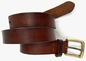 Vintage Polo Ralph Lauren Men's Size 34 Brown Leather Belt Made in USA - Picture 1 of 24