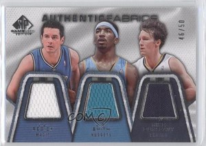 2007 SP Game Used Authentic Fabrics Triple /50 JJ Redick JR Smith Mike Dunleavy