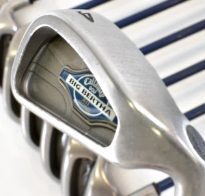 9p Callaway X-12 Big Berther 4-5-6-7-8-9-PW-AW-SW RH Golf Iron Set JV200 S Stiff - Picture 1 of 20