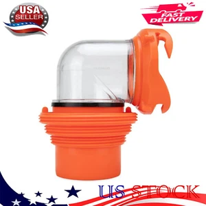 Rhino Clear RV Sewer Hose Elbow with 4-in-1 Adapter - Orange, Easy Clean (39736) - Picture 1 of 9