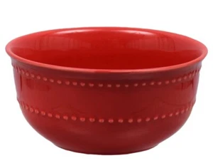 Royal Norfolk Ceramic Red Embossed Cereal or Soup Bowl 6 Inches Decor Classic - Picture 1 of 1