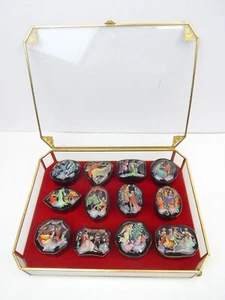 Franklin Mint Set 12 Porcelain Music Boxes Case Russian Ballet 1988 Working! - Picture 1 of 11