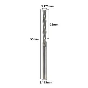 5 Stck. 1/8 Zoll (3,175 mm) HARTMETALL 2 Flöte ENDFRÄSEN ABGESCHNITTEN WEICHER KUNSTSTOFF Holz lange Flöte - Bild 1 von 4