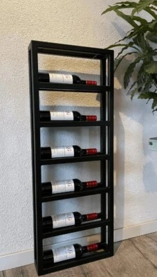 Portabottiglie champagne vino cantinetta in ferro industriale  - Immagine 1 di 3