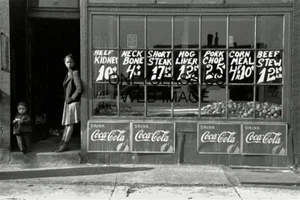 1941 SOUTH SIDE MARKET STORE CHICAGO IL 8X12 PHOTO BLACK AMERICANA COCA-COLA - Picture 1 of 1