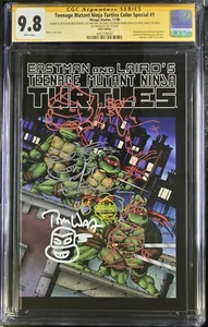TMNT #1 CGC SS 9.8 SKETCH 6X MISPRINT/ERROR/RECALLED 2009 PRINTING 1ST IN COLOR - Bild 1 von 3