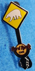 NIAGARA FALLS CANADA POLAR BEAR CROSSING ROAD SIGN GUITAR Hard Rock Cafe PIN - Picture 1 of 1