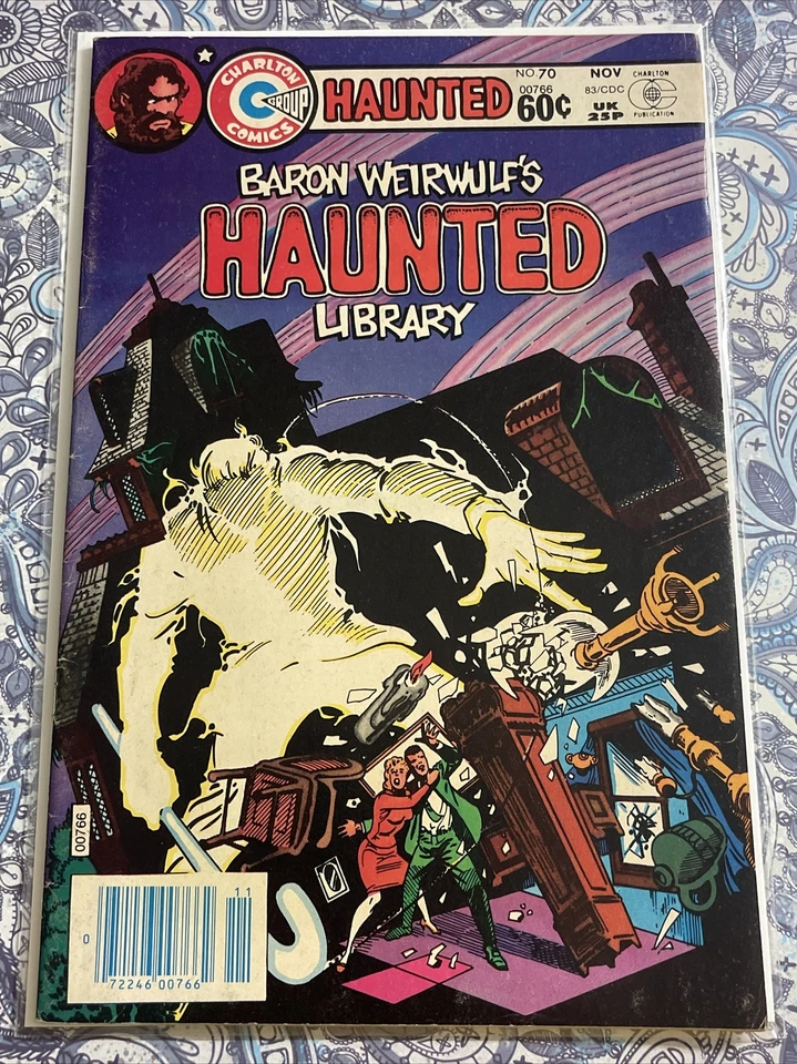 BARON WEIRWULF'S HAUNTED LIBRARY 70 STEVE DITKO COVER 1984 charlton horror comic - Image 1 of 1