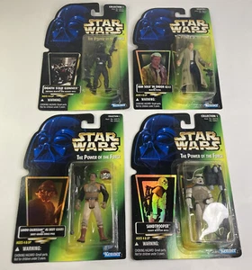 Vtg 1997 NIP Star Wars “Power of the Force” Lot of 4 Toy Figures - Han Solo Etc - Picture 1 of 7