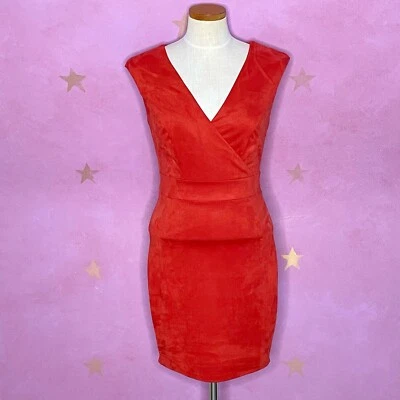 Vestido Bebe Alina Imitación Gamuza Naranja Ajustado Talla 4 Originalmente $137 Foto 1 de 4