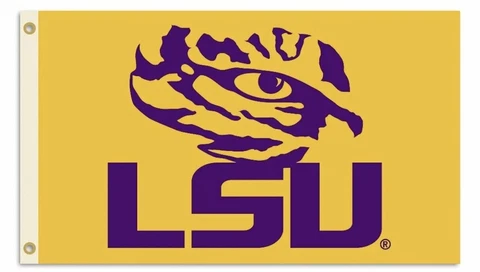 LSU Tigers 3’x5’ Flag with Grommets Louisiana State Tigers Eye - Ships Today! Cover