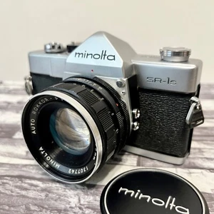MINOLTA SR-1s SLR 35mm Film Camera w/ AUTO ROKKOR-PF 55mm 1:2 Lens! From Japan - Picture 1 of 23