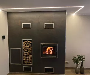 Dünnschiefer Steinfurnier f. Kamin Bad Küche Fliese Dusche Verkleidung 244x122cm - Bild 1 von 23