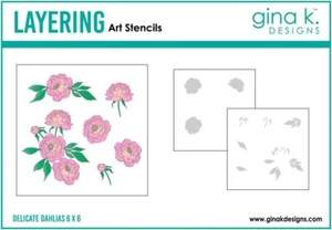 Plantillas Gina K Designs - Dalias delicadas - Imagen 1 de 1