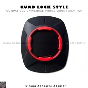 Adaptateur téléphone universel compatible Quad Lock - Noir avec rouge livraison gratuite - Photo 1 sur 1