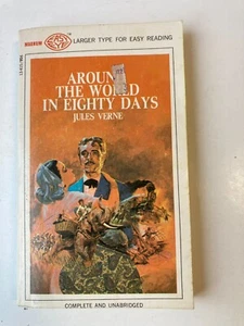 Around the World in 80 Days by Jules Verne 1968 Magnum Easy Eye Large Print - Bild 1 von 6