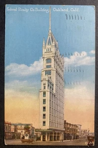 Oakland CA California Federal Realty Co Gebäude Kathedrale Vintage Postkarte - Bild 1 von 2