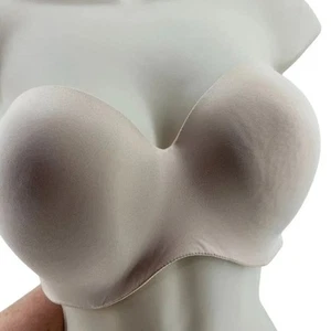 Victoria’s Secret Body By Victoria Lightly Lined Strapless Bra Beige 36DD - Picture 1 of 6