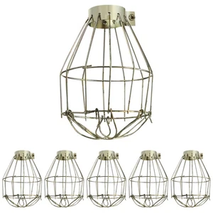 2 Pieces Retro Bird Cage Lantern Lamp Cover Light Bulb Covers Guard - Picture 1 of 11