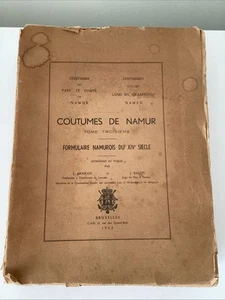 1955 Buch 1. Auflage - Coutumes De Namur tome Troisieme - sehr großes Buch - Bild 1 von 24