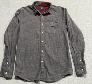 Volcom | Mens Dark Gray Casual Button Down Shirt - L - Picture 1 of 10