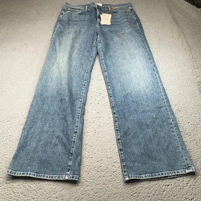 Jeans Lafayette 148 Mujer 32x32 Wyckoff Pierna Ancha Jean Italiano Denim Elástico NUEVO Foto 1 de 4